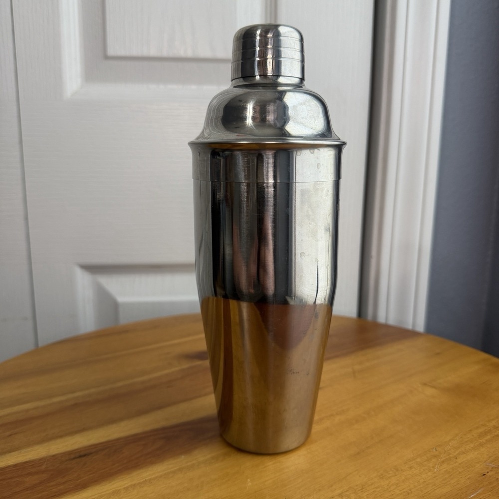 Cresimo Stainless Steel 3 Piece Cocktail Shaker Man Cave Bar Kitchen Mixologist